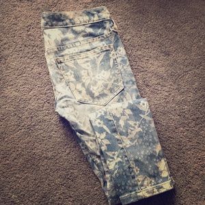 Floral jeans
